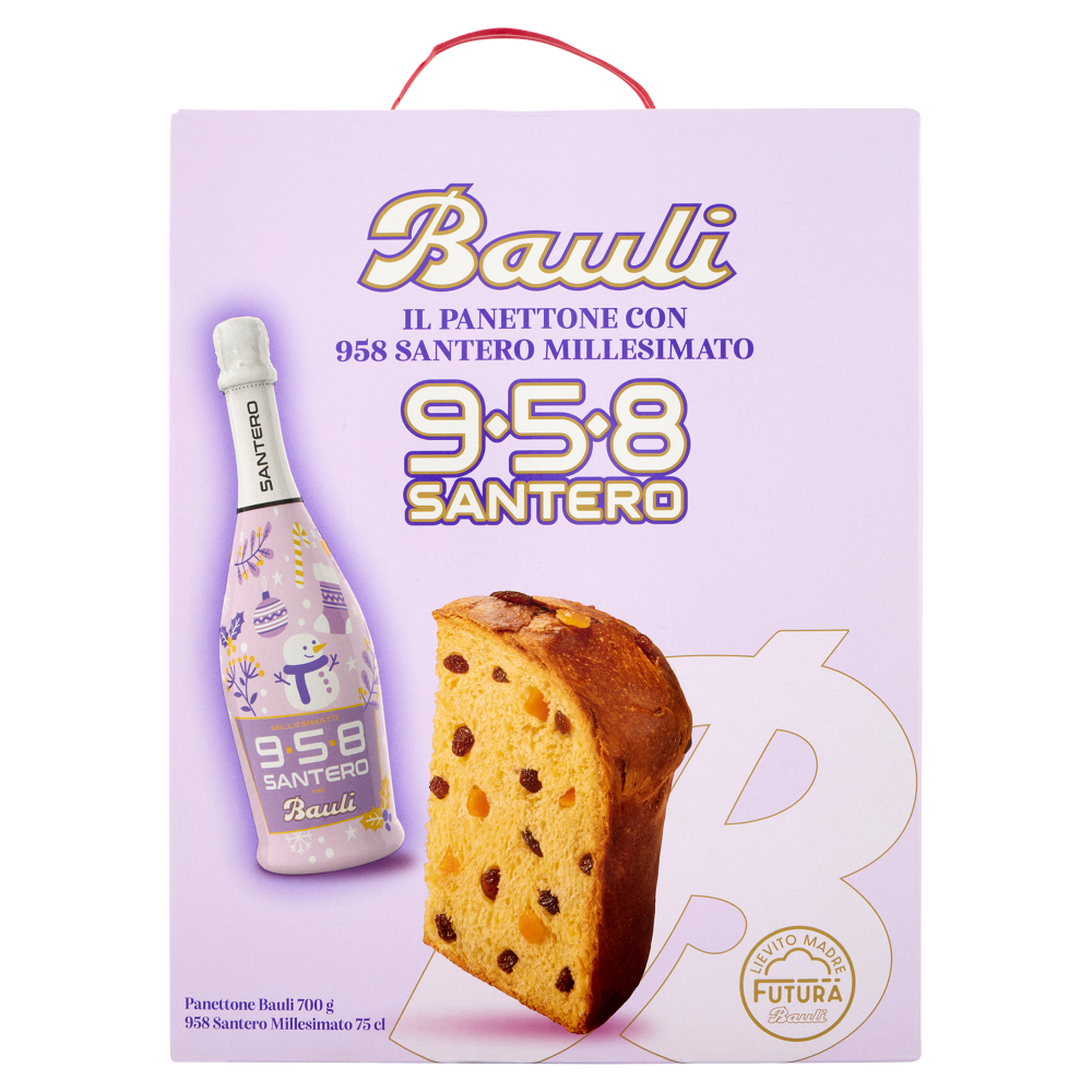 Bauli il Panettone 700 g + con 958 Santero Millesimato 75 cl