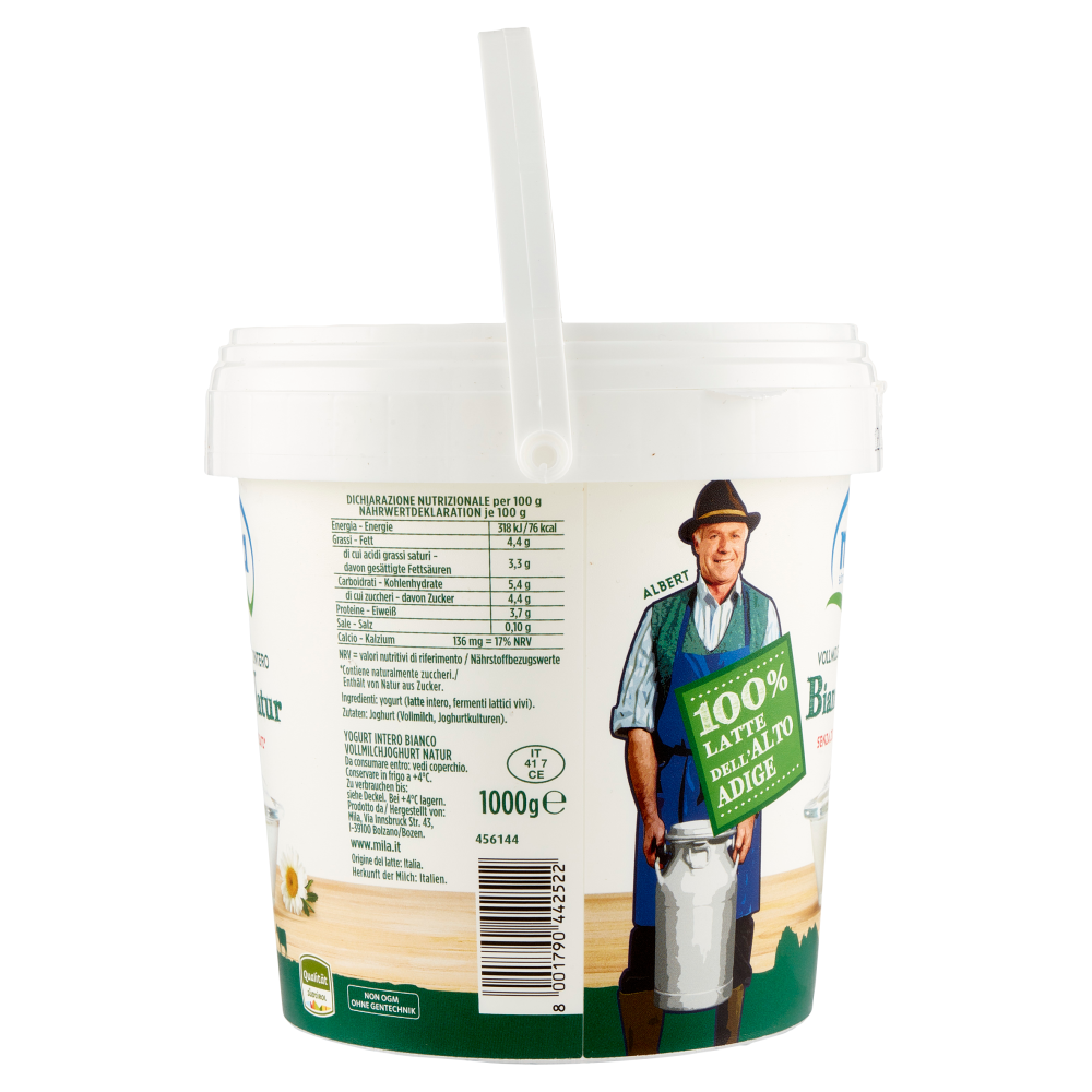 mila Yogurt Intero Bianco Natur Senza Zuccheri Aggiunti* 1000 g