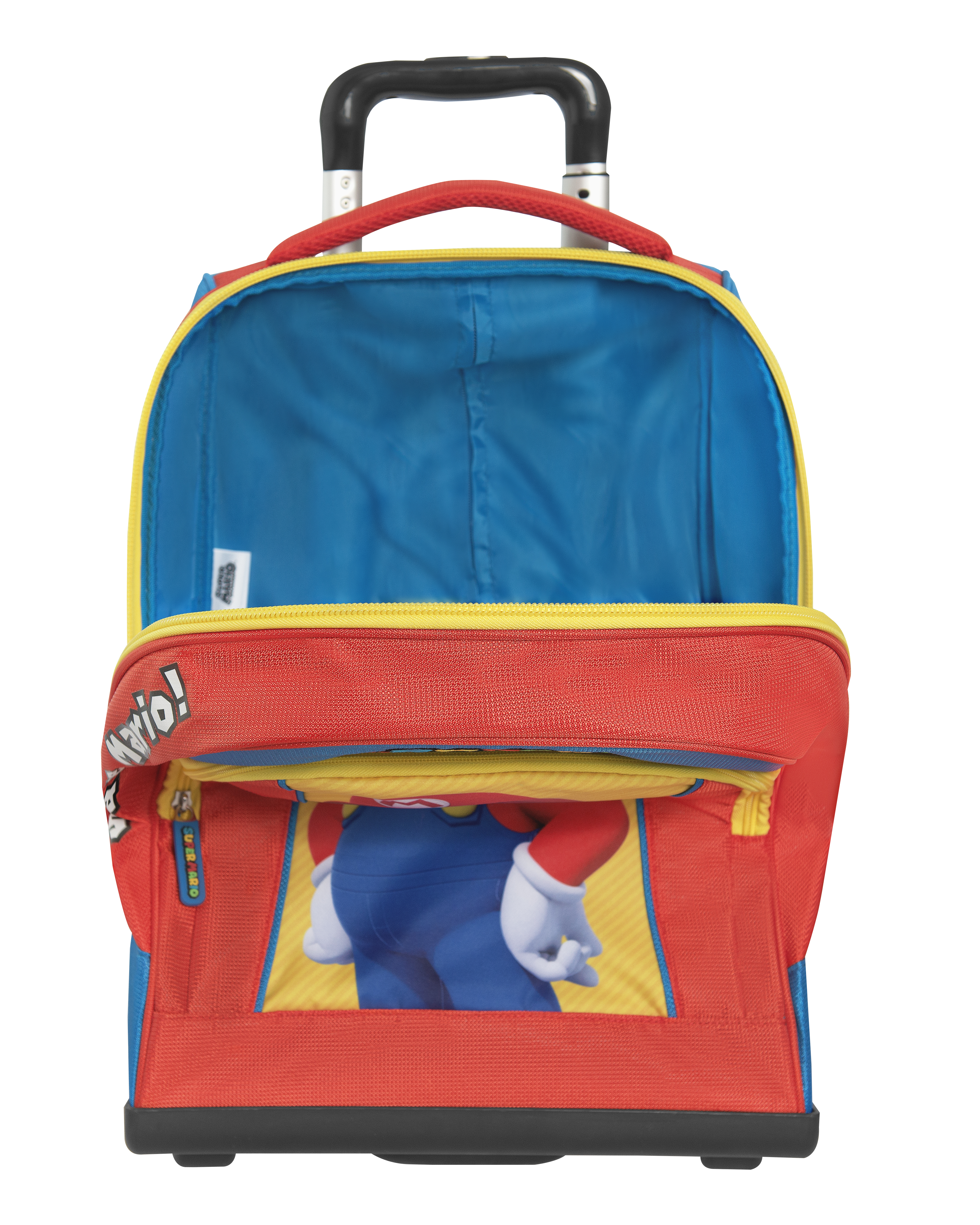 Carrefour 8058263193474 bagaglio Trolley Guscio morbido Blu, Rosso, Bianco, Giallo