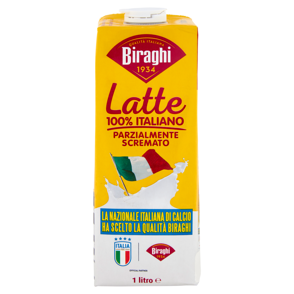 Biraghi Latte 100% Italiano Parzialmente Scremato 1 litro