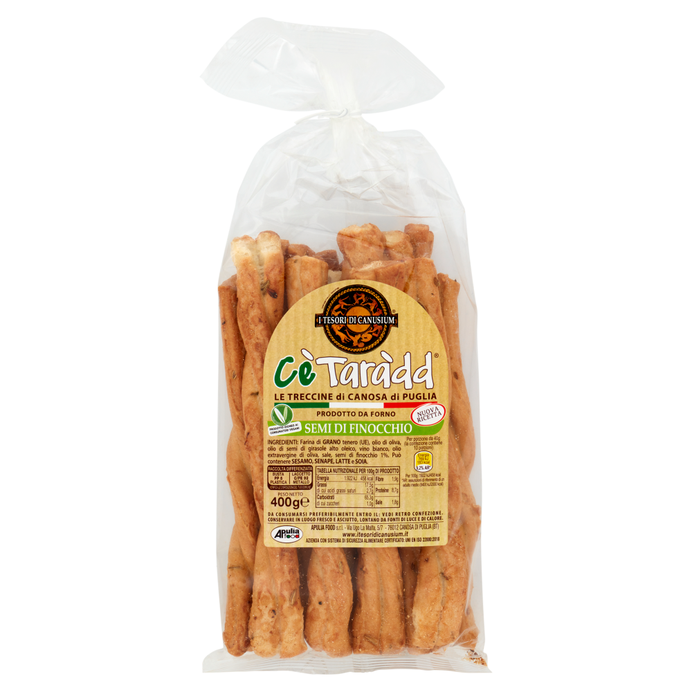 Cè Taràdd le Treccine di Canosa di Puglia Semi di Finocchio 400 g