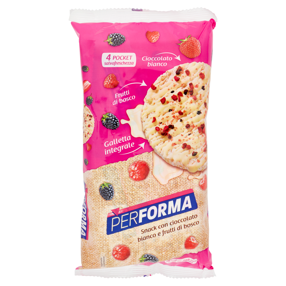 Performa Snack gallette con cioccolato bianco e frutti di bosco - 8 x 16,5 g