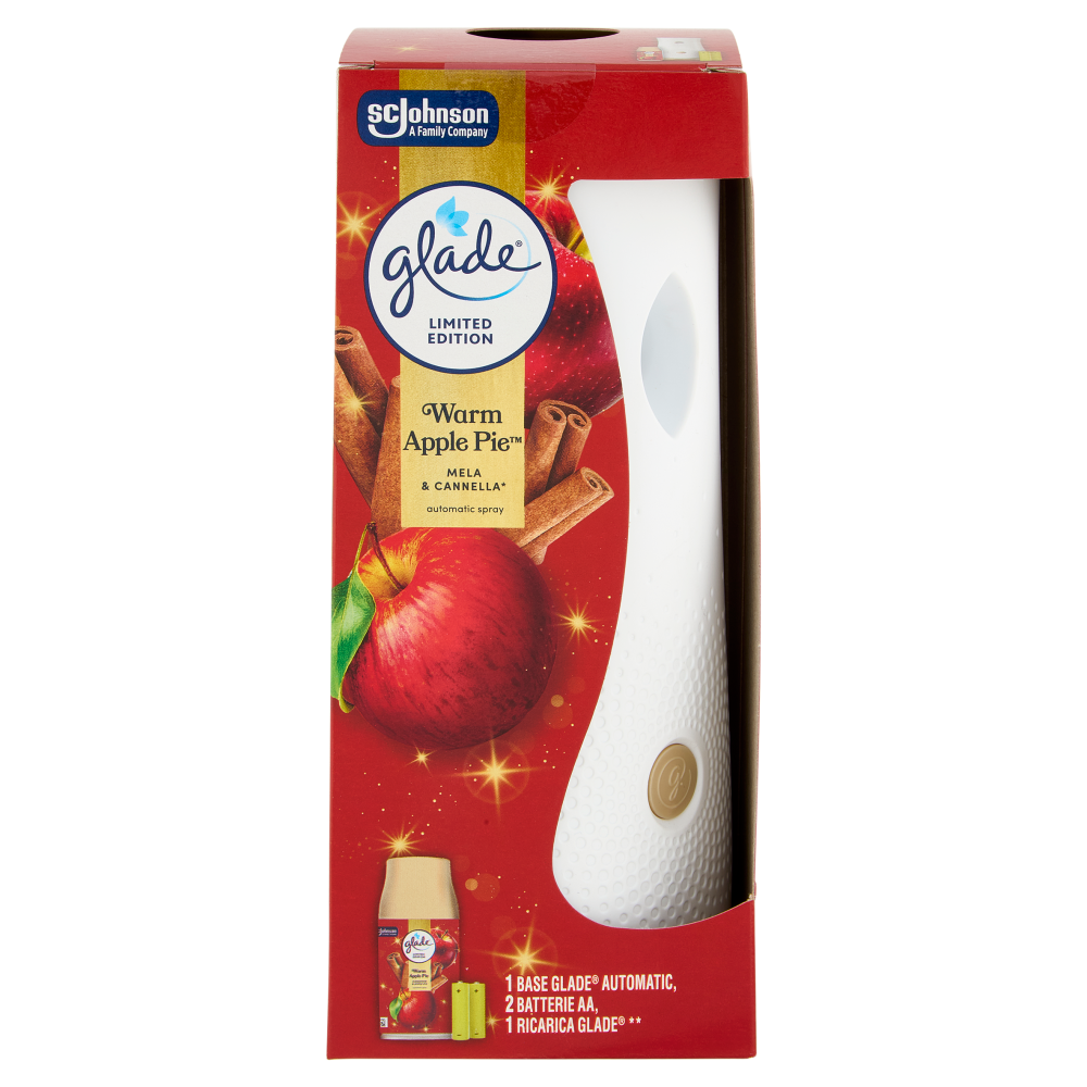 Glade Automatic Spray, Profumatore per Ambienti, Fragranza Warm Apple Pie 269 ml
