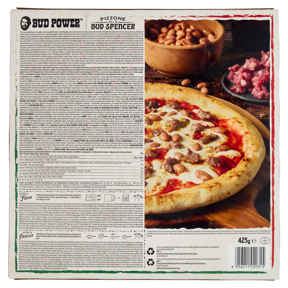 Bud Power Pizzone alla Bud Spencer con Salsiccia e Fagioli 425 g