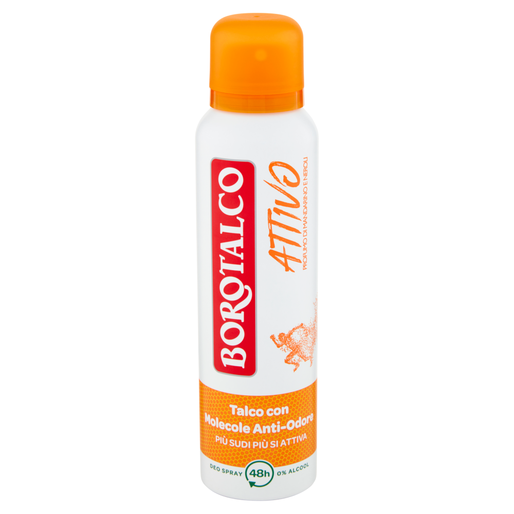 Borotalco Attivo Profumo di Mandarino e Neroli Deo Spray 150 ml