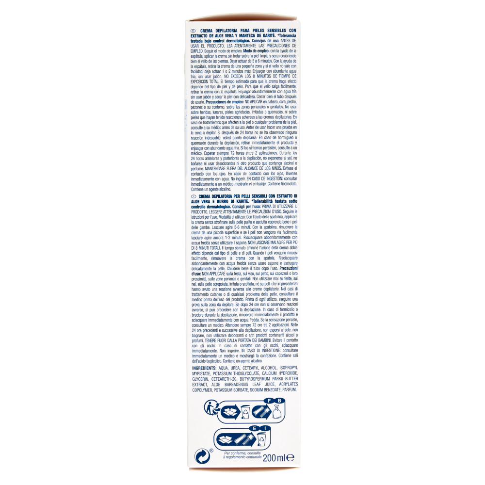 Carrefour Soft Crema Depilatoria Pelli Sensibili 200 ml