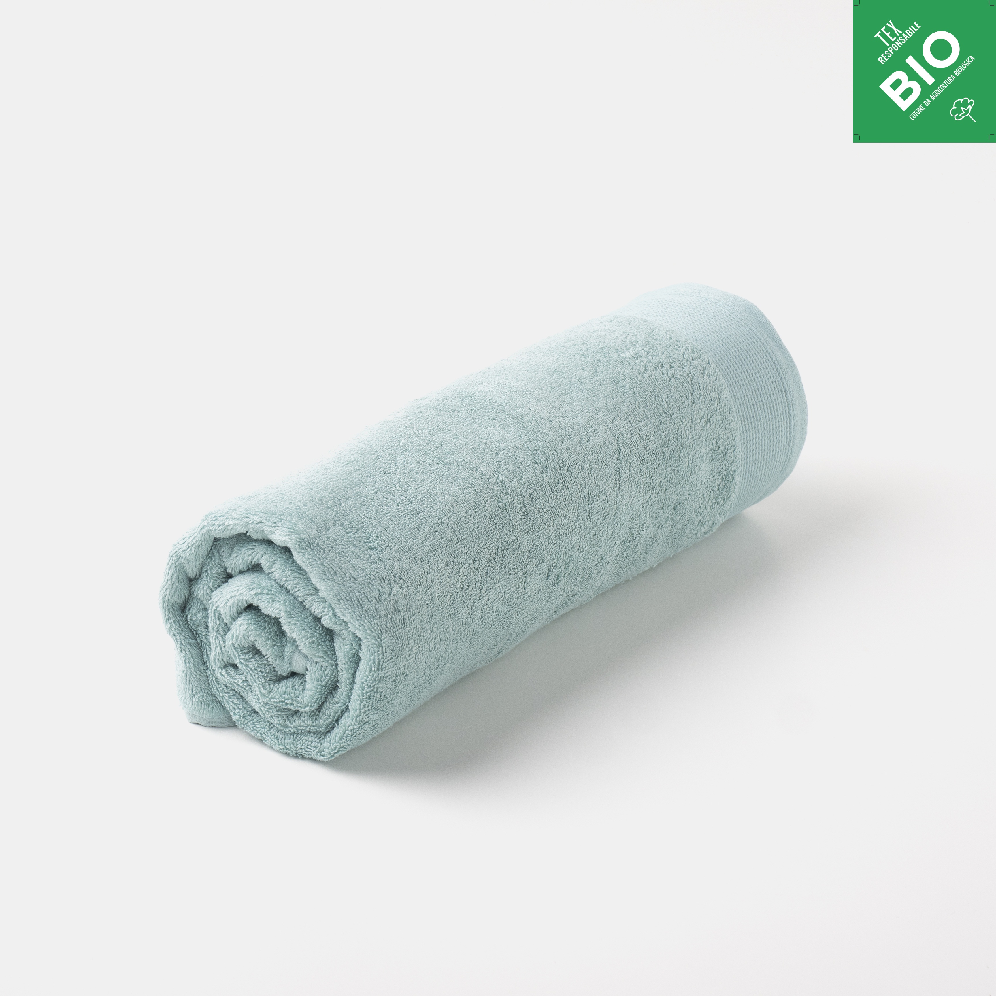 TEX HOME Telo maxi cotone BIO, acqua, 100x150 cm