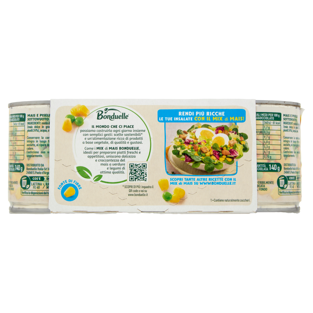 Bonduelle Mais Mix Mais e Piselli 3 x 170 g