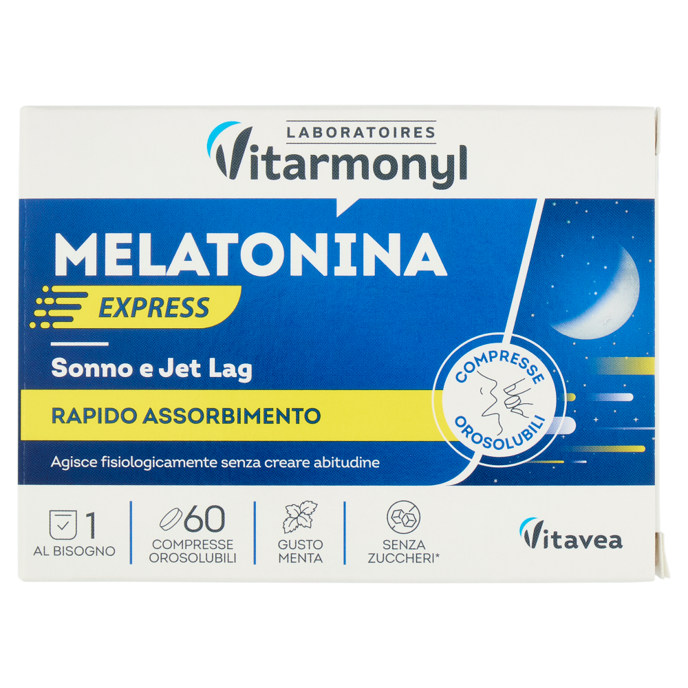 Laboratoires Vitarmonyl Melatonina Express 60 Compresse Orosolubili 4,8 g