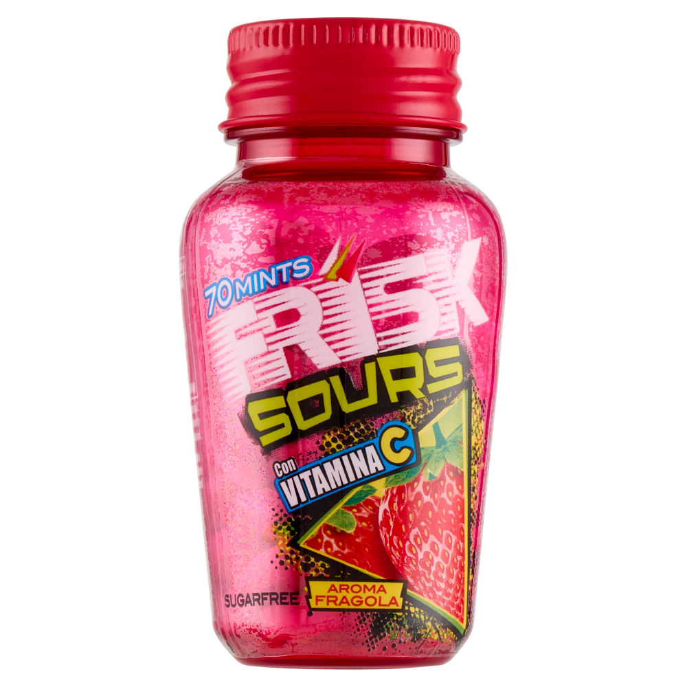 Frisk Sours con Vitamina C Aroma Fragola 70 Mints 49 g