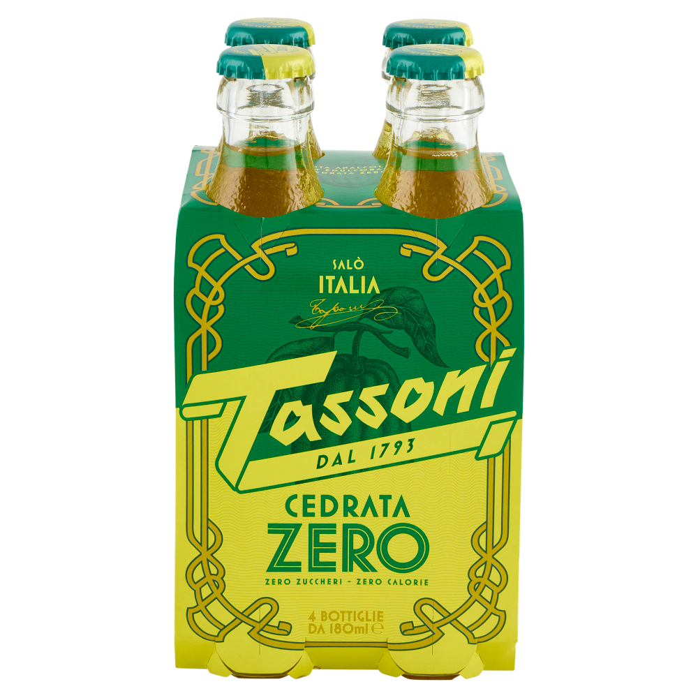 Tassoni Cedrata Zero 4 x 180 ml