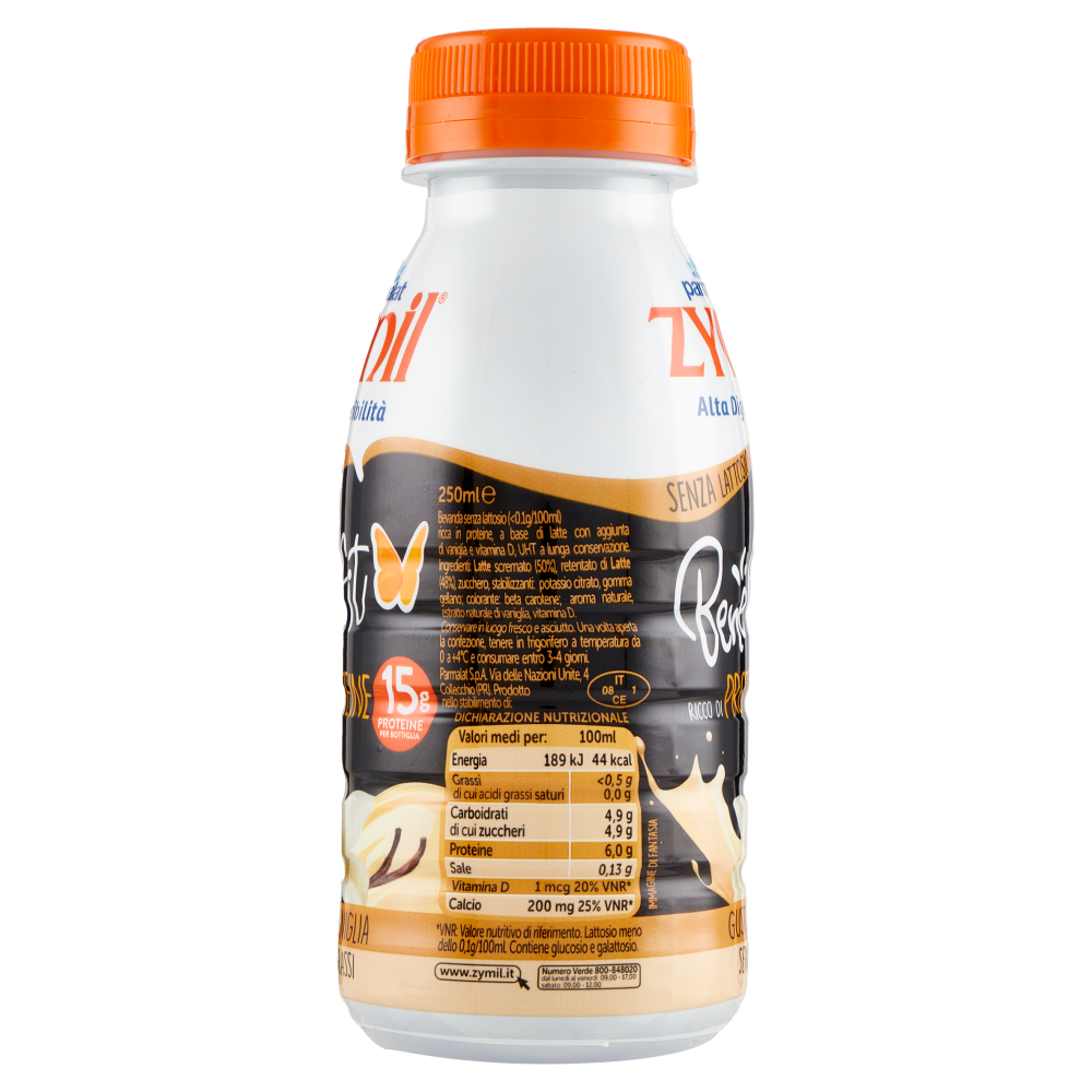 Zymil Alta Digeribilit&agrave; Senza Lattosio Benefit Proteine Gusto Vaniglia 250 ml