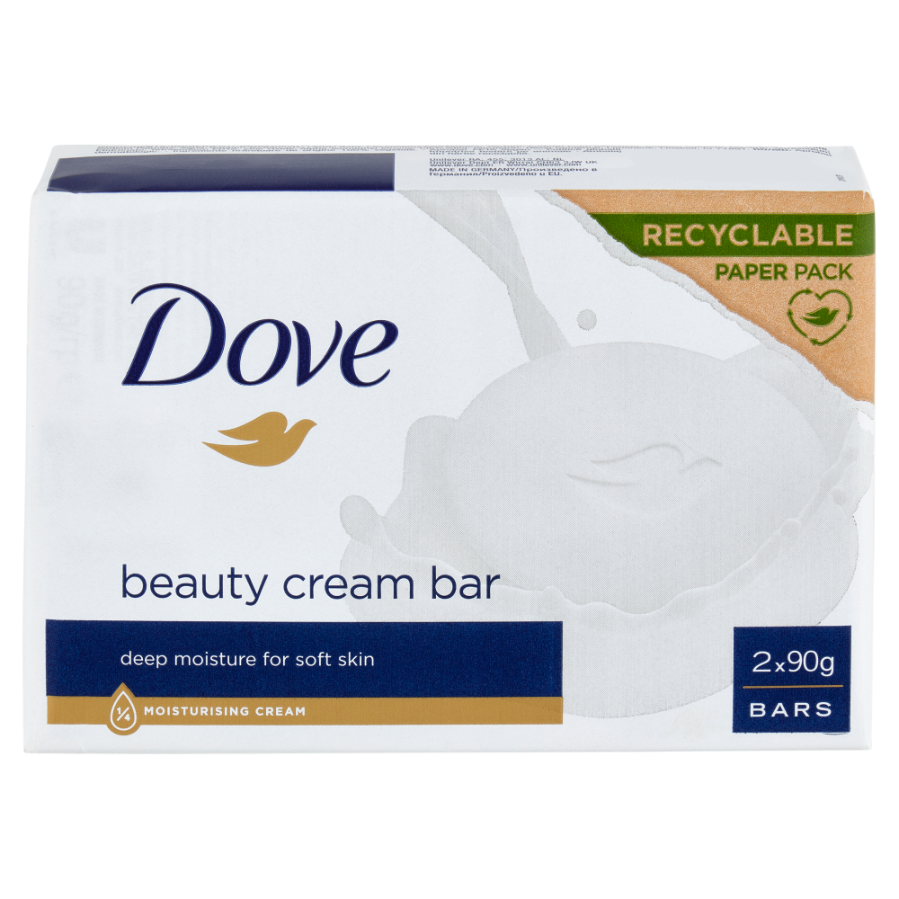 Dove beauty cream bar deep moisture for soft skin Bars 2 x 90 g