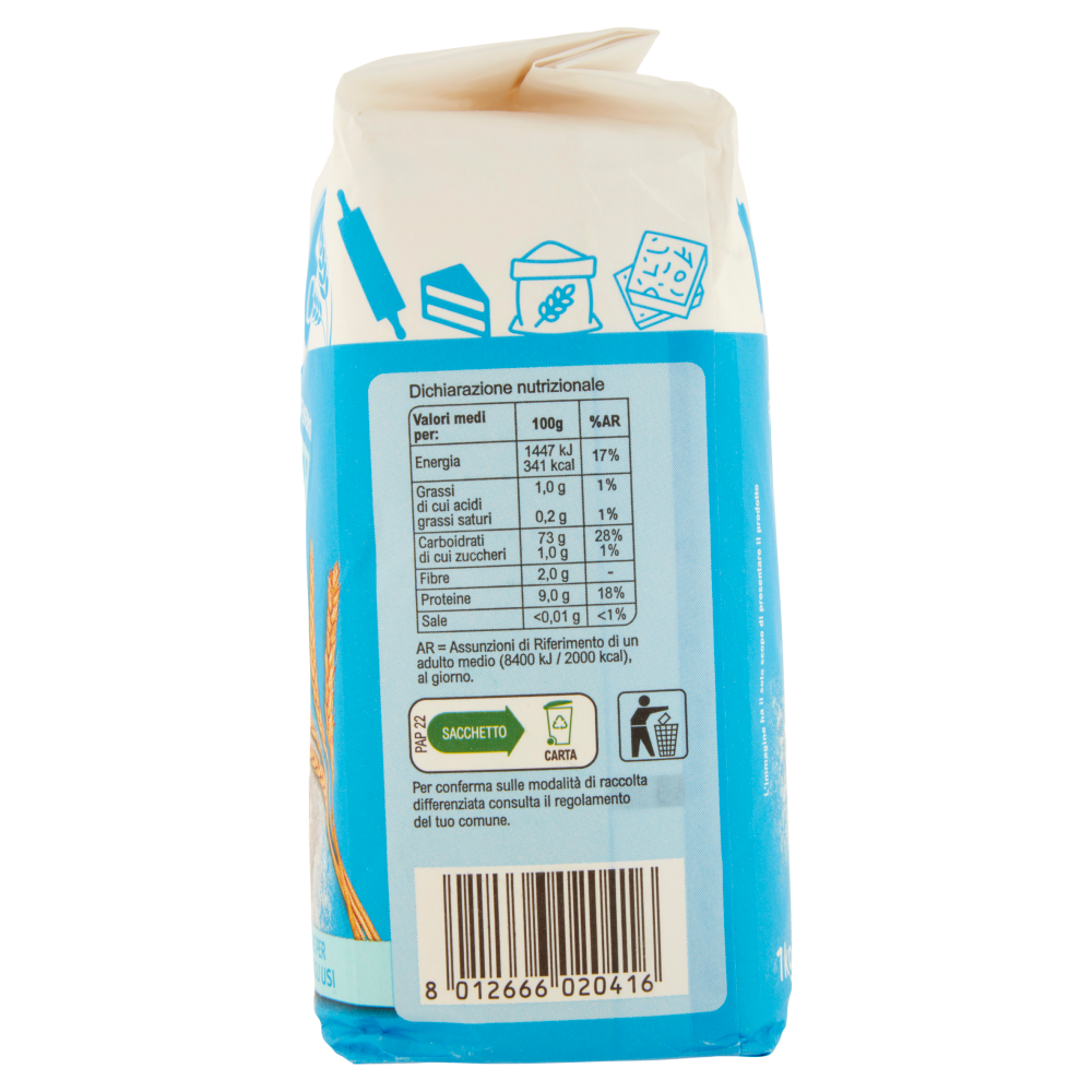 Carrefour Classic Farina di Grano Tenero Tipo "00" 1 kg
