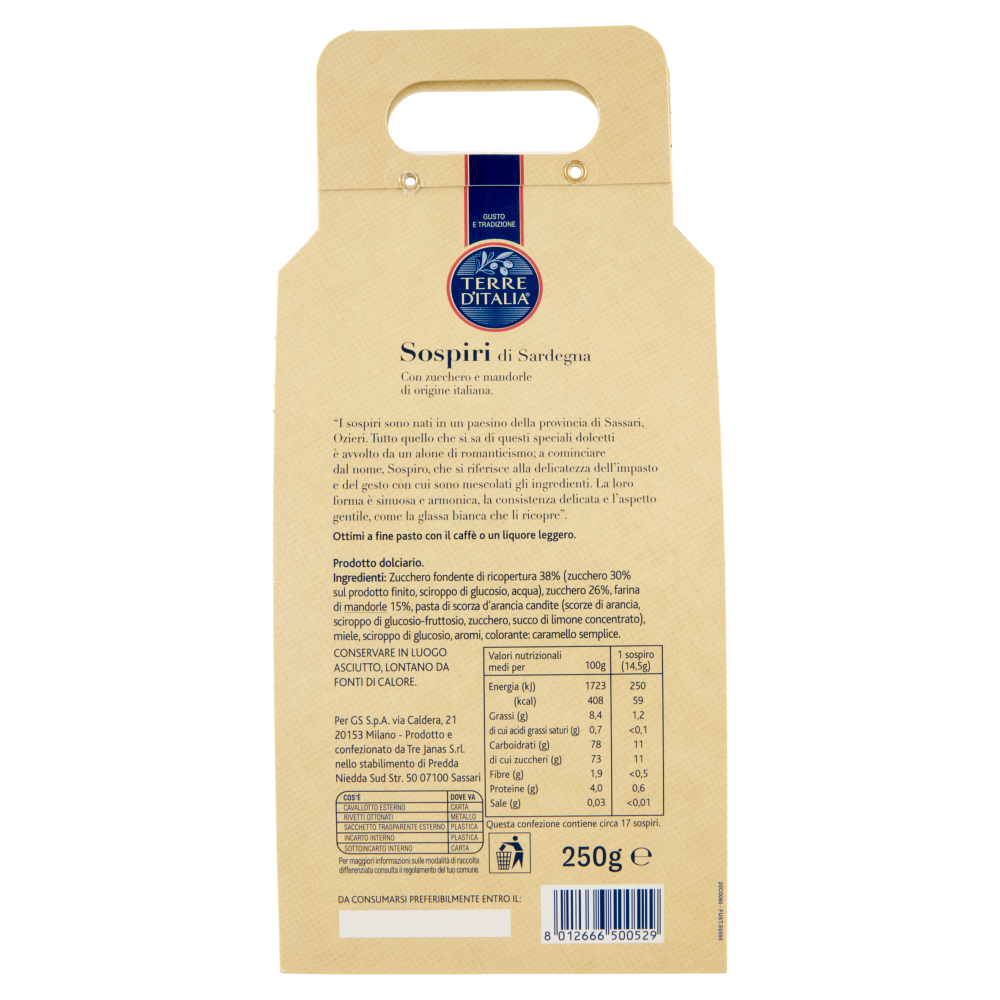 Terre d'Italia Sospiri di Sardegna 250 g