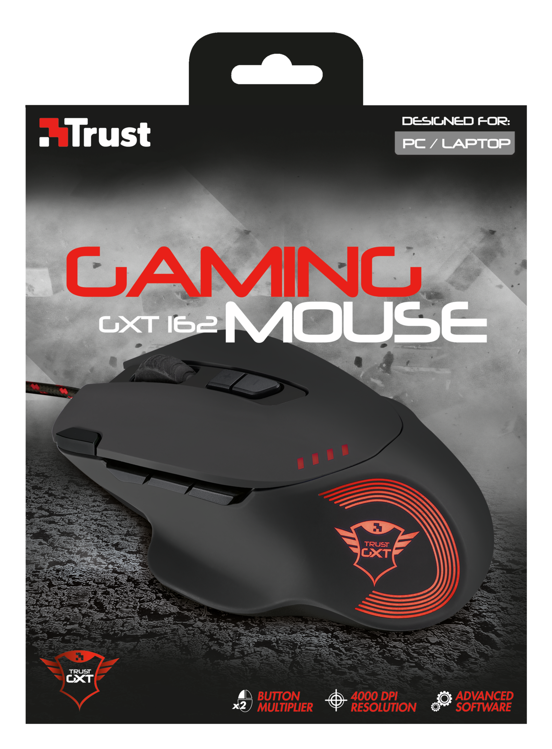 Trust 21186 mouse Gaming Mano destra USB tipo A Ottico 4000 DPI