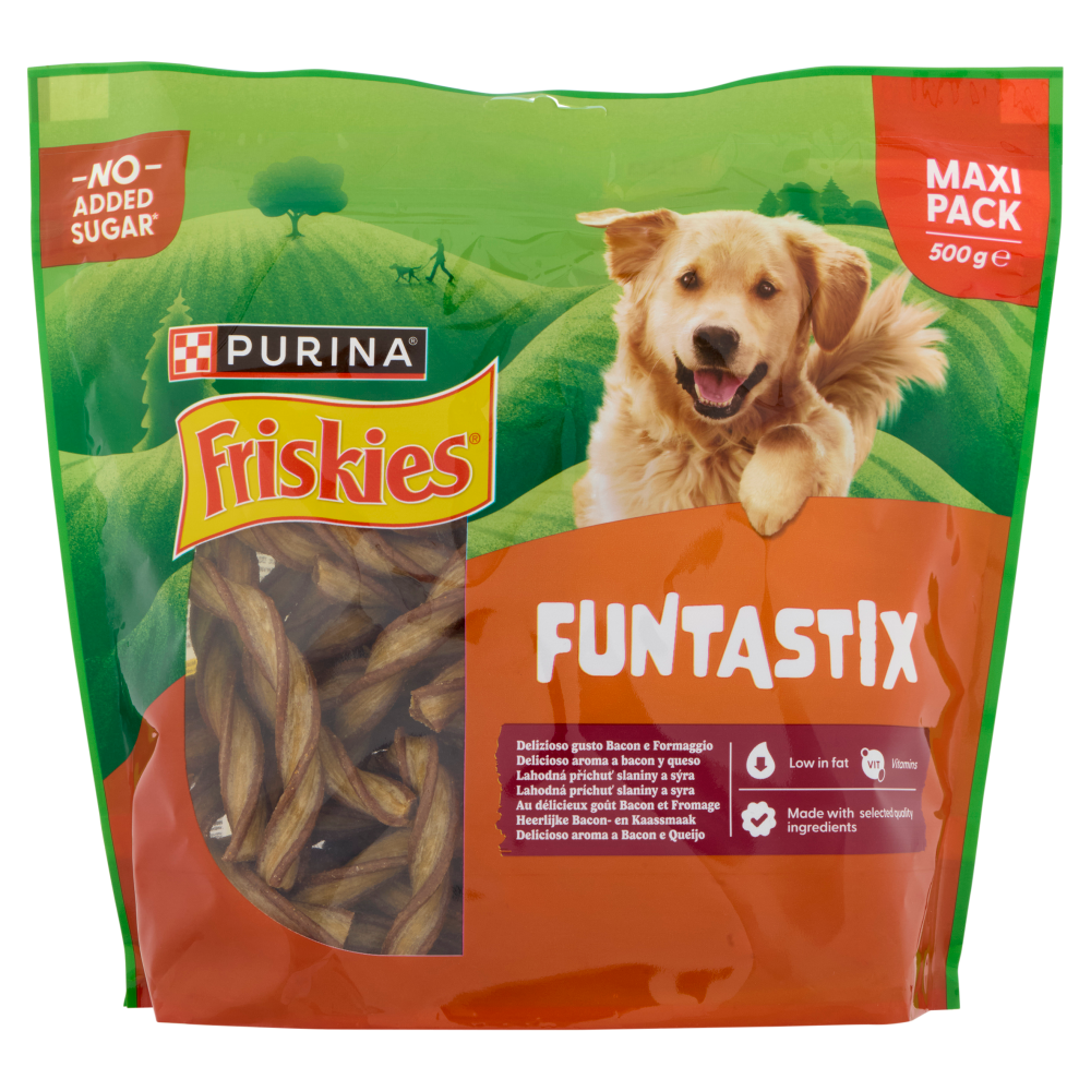 PURINA FRISKIES Funtastix Bacon e Formaggio 500g