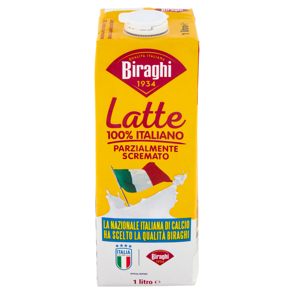 Biraghi Latte 100% Italiano Parzialmente Scremato 1 litro