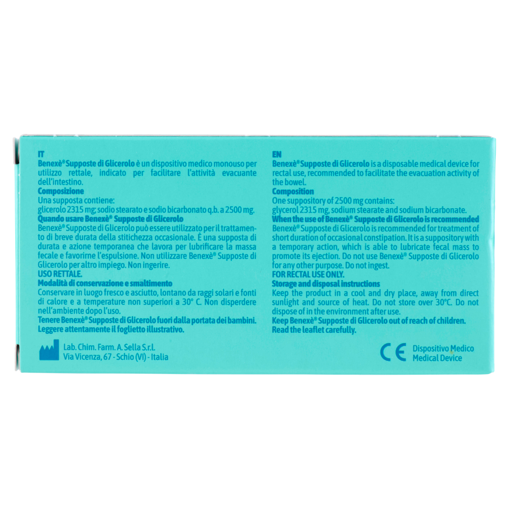 Benexè X il Tuo Intestino Supposte di Glicerolo Adulti 18 x 2500 mg