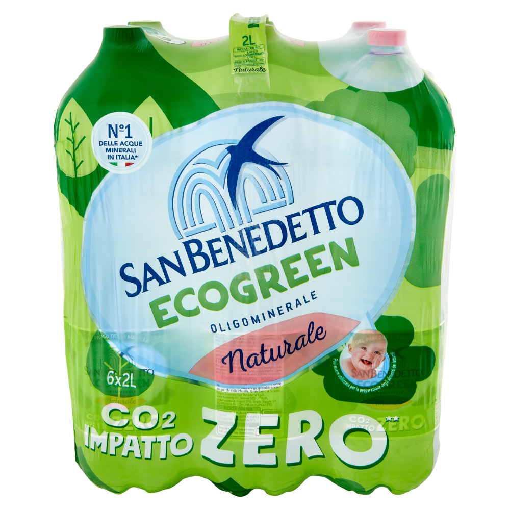 San Benedetto Acqua Naturale dal Parco della Majella Ecogreen 6 x 2 L