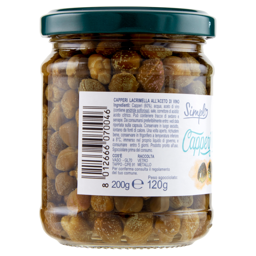 Simpl Capperi sott'Aceto 200 g