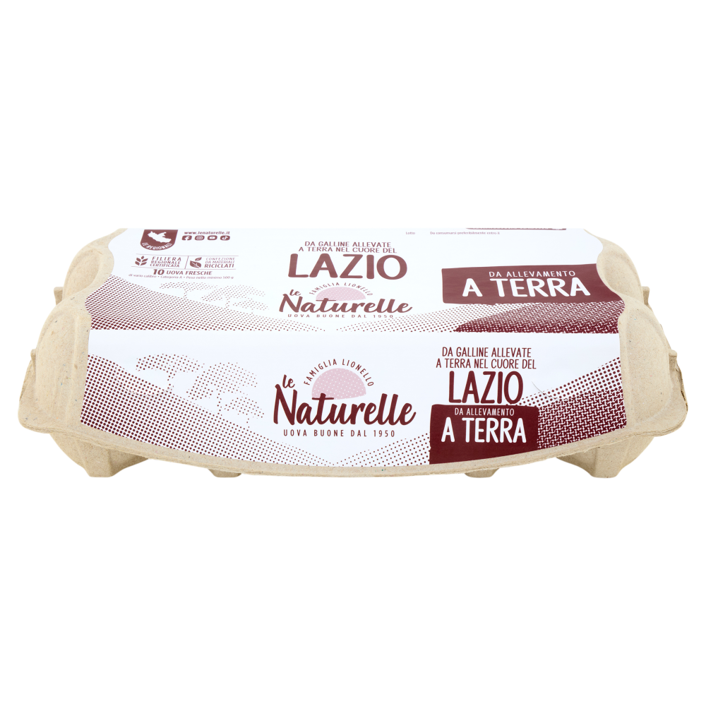 le Naturelle Le Regionali Lazio 10 Uova Fresche da Allevamento a Terra 500 g