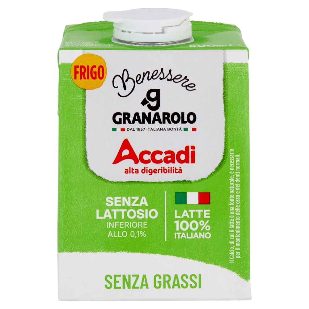 Granarolo Benessere Accadì Senza Lattosio Senza Grassi 500 ml