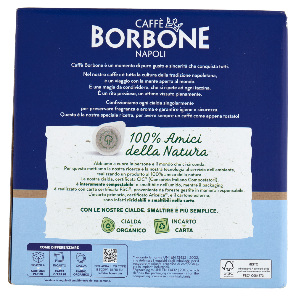Caff&egrave; Borbone Miscela Decisa Cialde Compostabili* 30 x 7,2 g