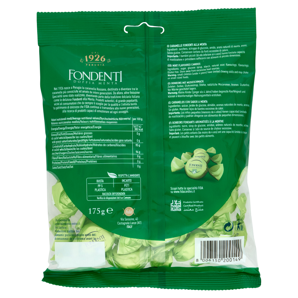 Dal 1926 Perugia Fondenti Doppia Menta 175 g