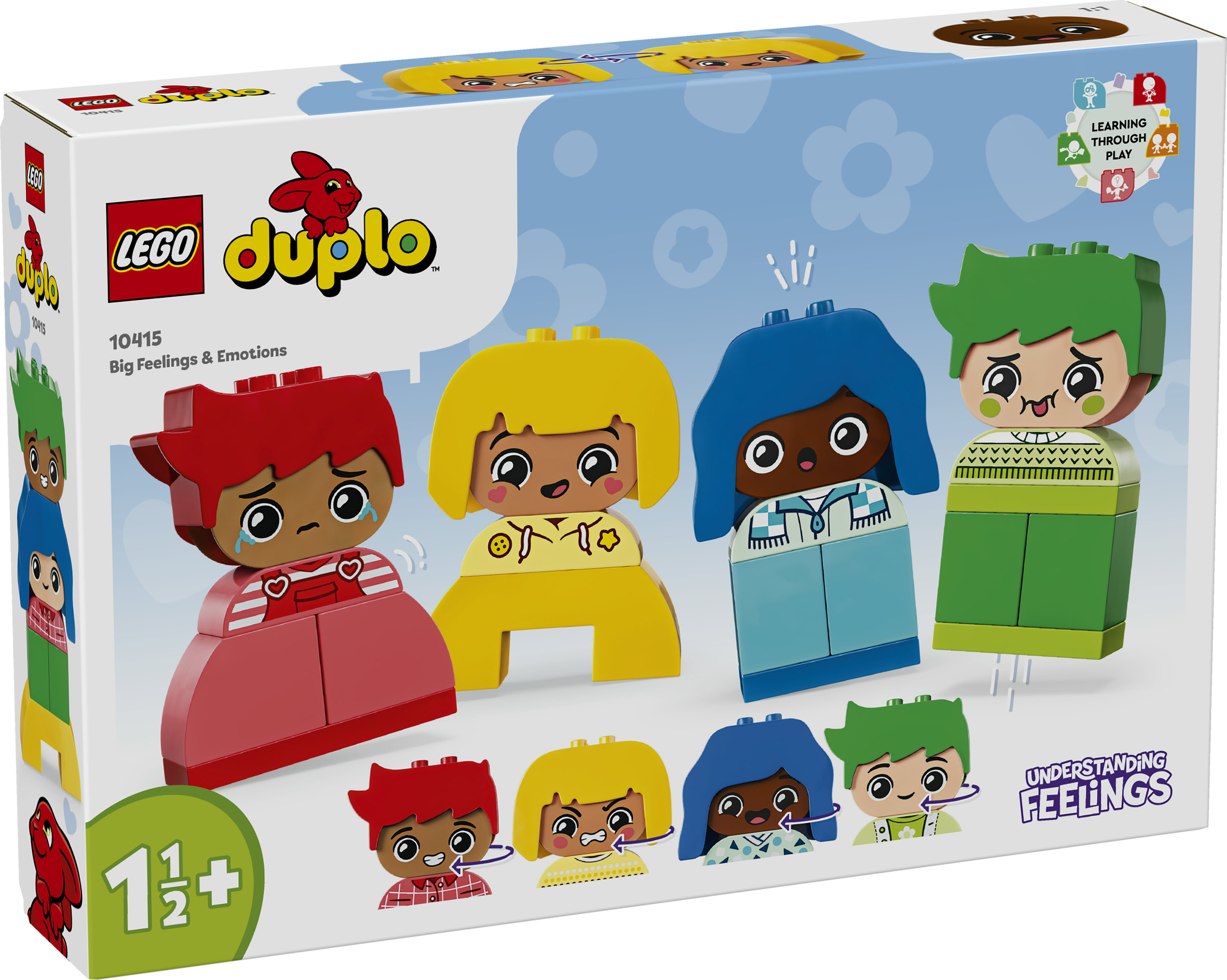 LEGO DUPLO 10415 Forti Sentimenti ed Emozioni, Giochi per Bambini da 1.5 Anni Impilabili con 23 Mattoncini e 4 Personaggi