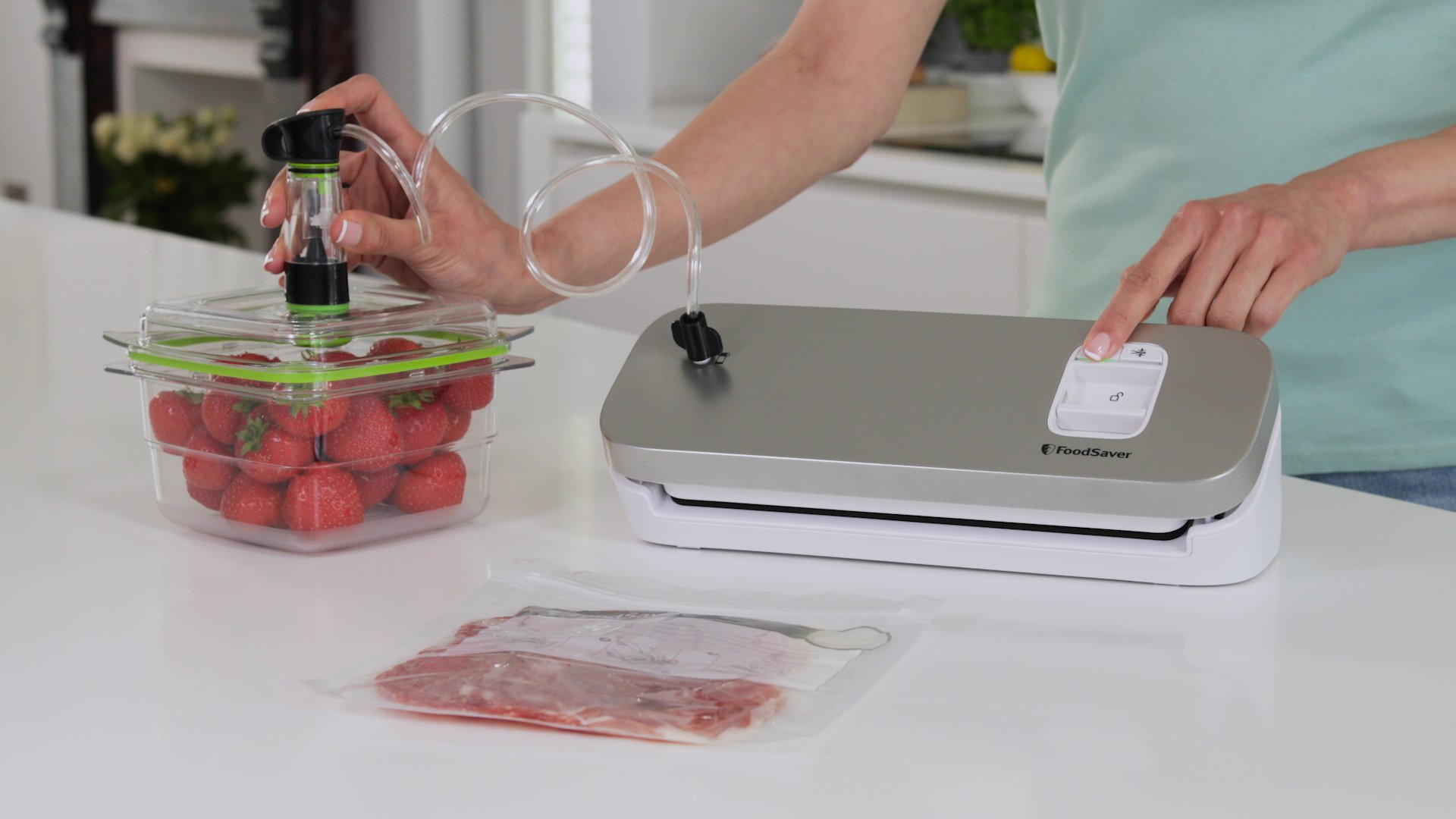 FoodSaver VS1191X macchina per sottovuoto Acciaio inox, Bianco