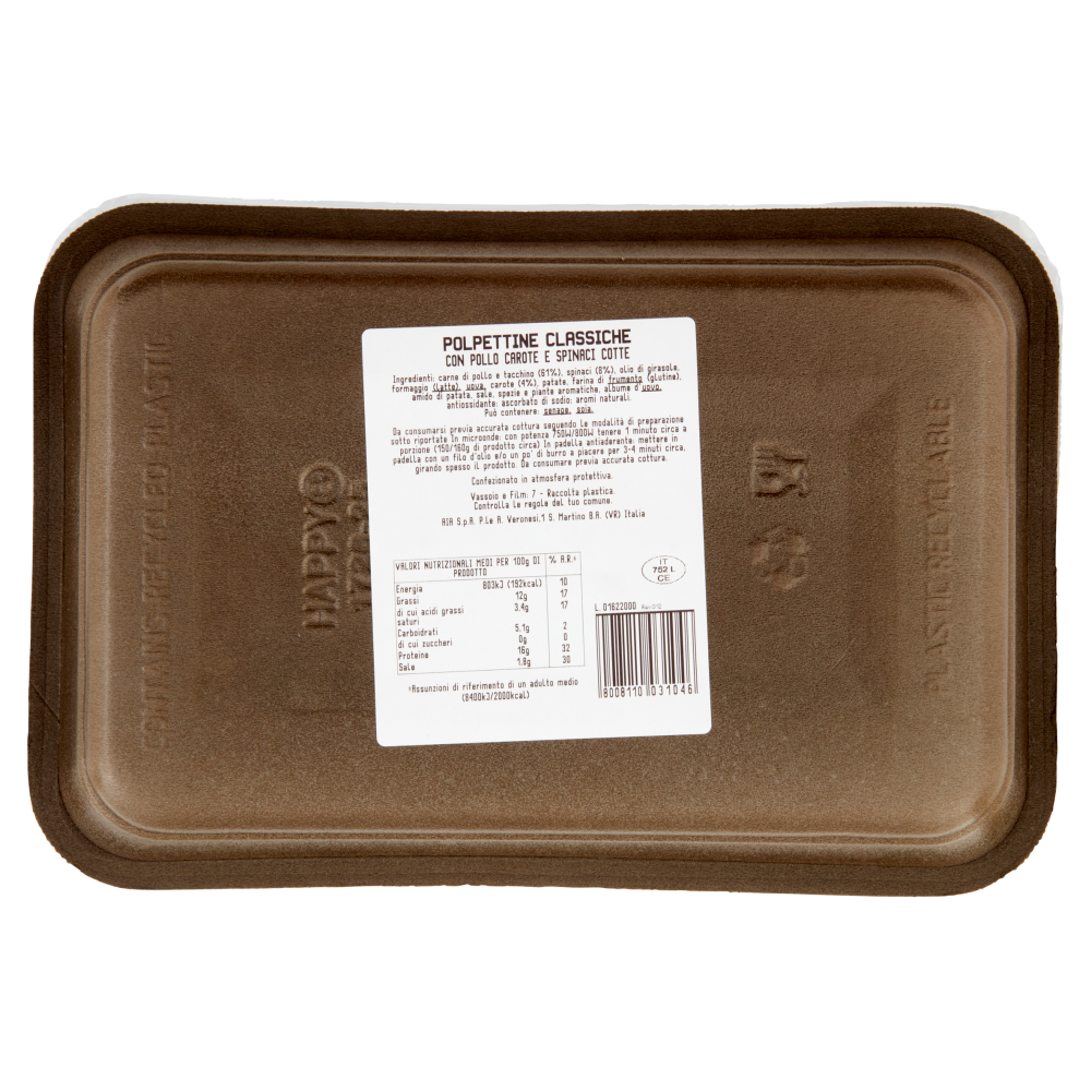 Aia Polpettine di Pollo e Tacchino con carote e spinaci 0,370 kg