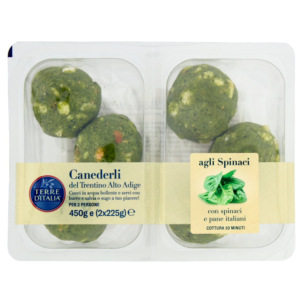 Terre d'Italia Canederli del Trentino Alto Adige agli Spinaci 2 x 225 g