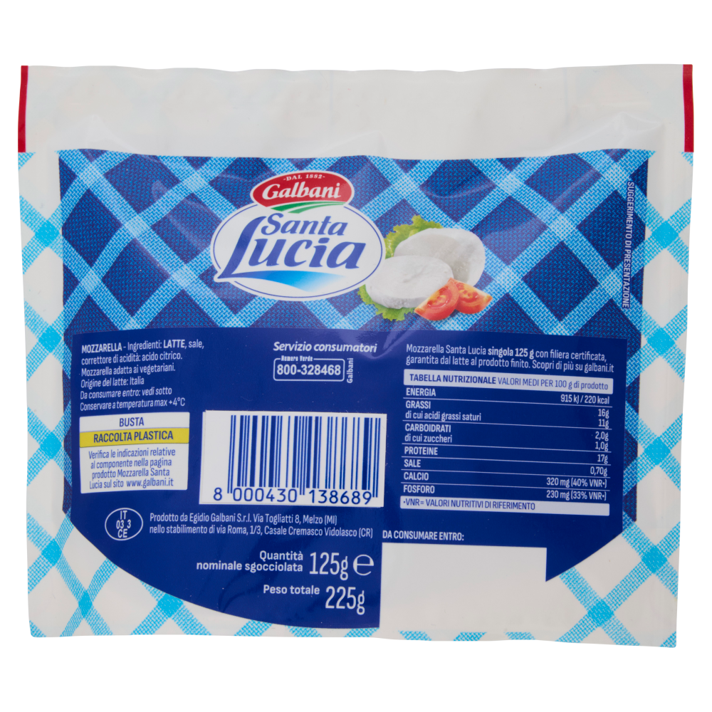 Galbani Santa Lucia Mozzarella 125 g