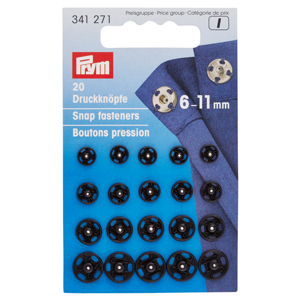 Prym 20 Bottoni automatici 6-11 mm