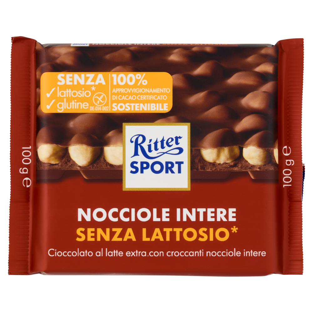 Ritter Sport Nocciole Intere Senza Lattosio* 100 g