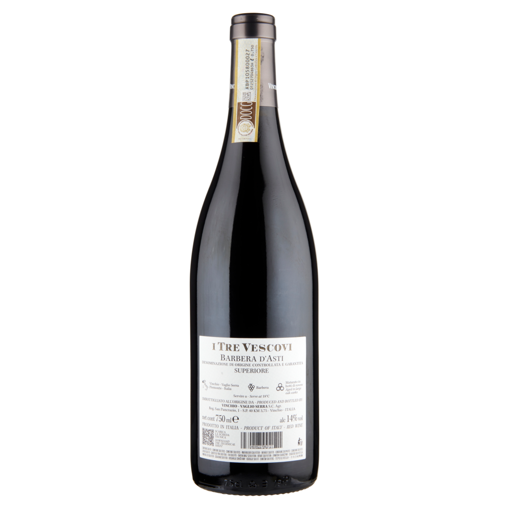 Vinchio Vaglio i Tre Vescovi Barbera d'Asti DOCG Superiore 750 ml