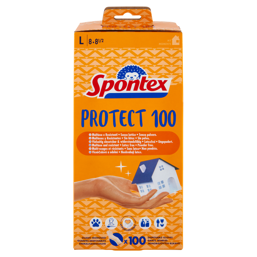Spontex Guanti Usa&Getta Protect 100 tg L