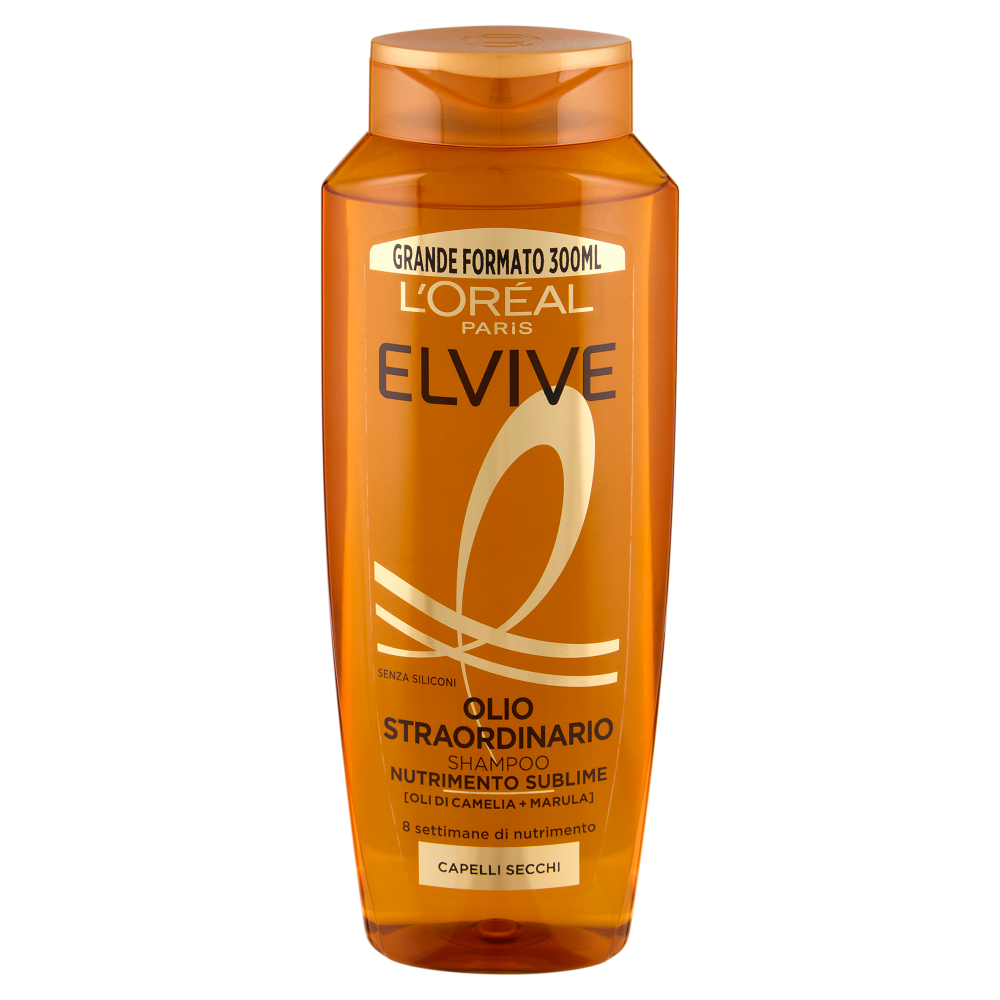 Elvive Olio Straordinario Shampoo Nutrimento Sublime, per Capelli Secchi 300 ml