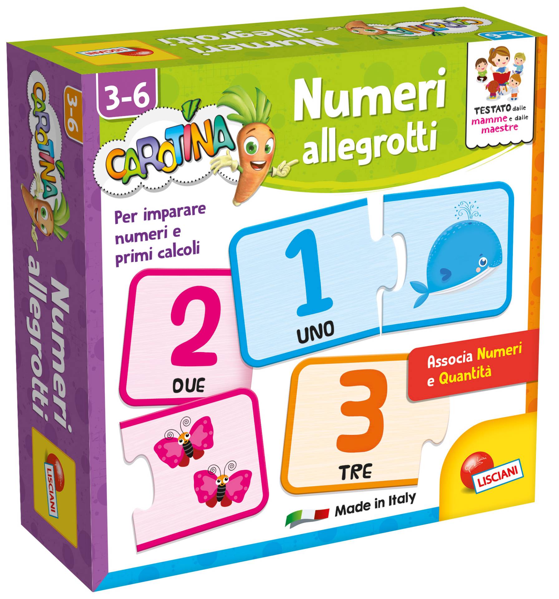 Lisciani Carotina quadrotte numeri allegrotti