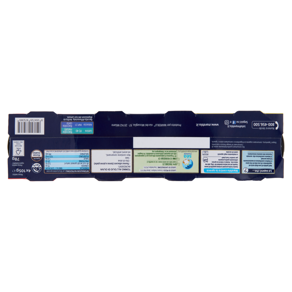 Mareblu Tonno all'Olio di Oliva 4 x 105 g