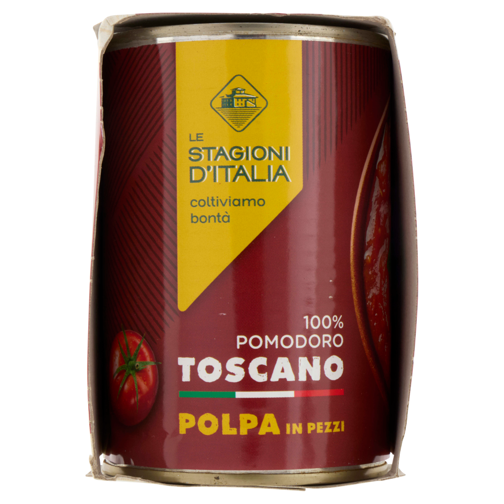 Le Stagioni d'Italia Polpa in Pezzi 100% Pomodoro Toscano 3 x 400 g