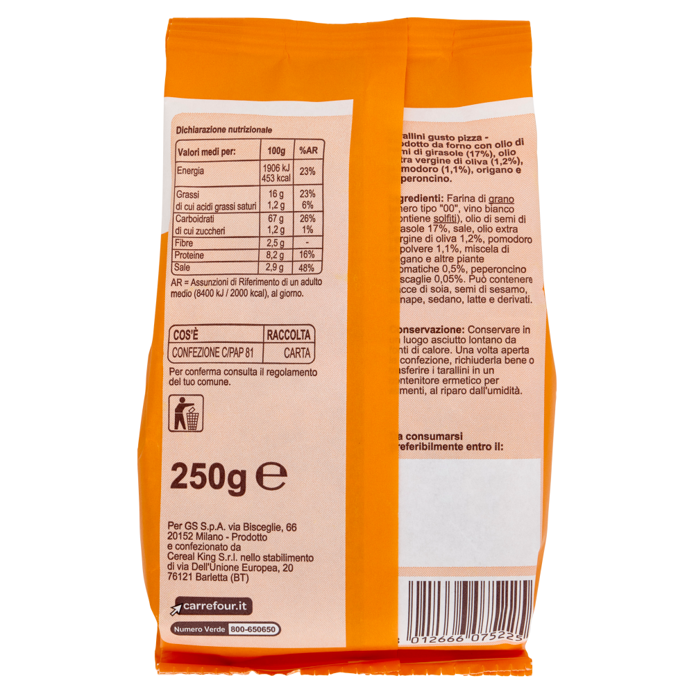 Carrefour Classic Tarallini Gusto Pizza 250 g