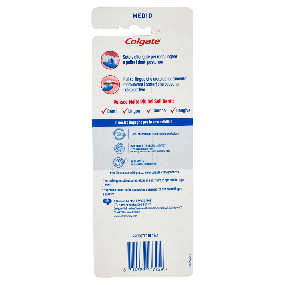 Colgate spazzolino Extra Clean, medio, 4 pezzi