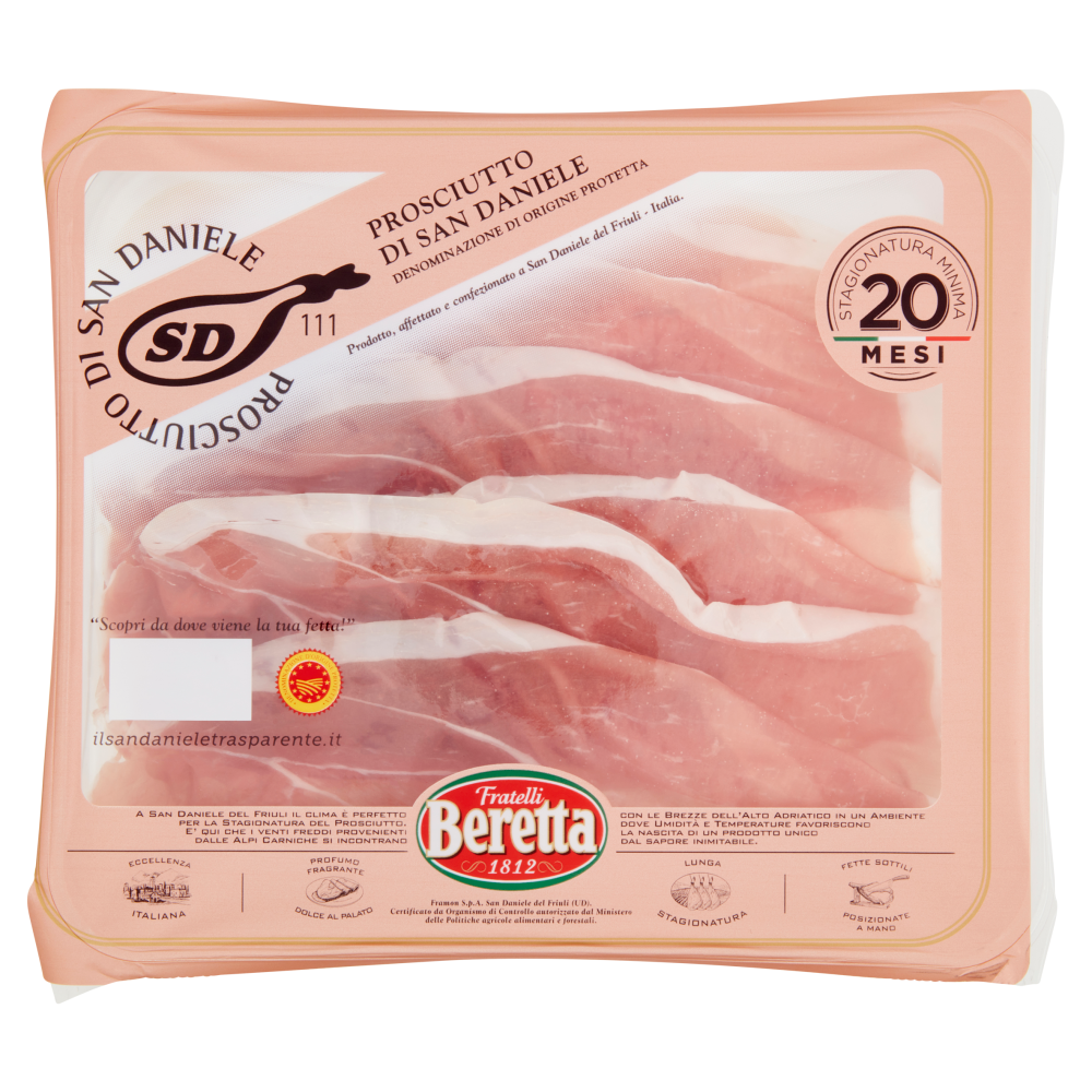 Fratelli Beretta Prosciutto di San Daniele DOP Stagionatura Minima 20 Mesi 90 g
