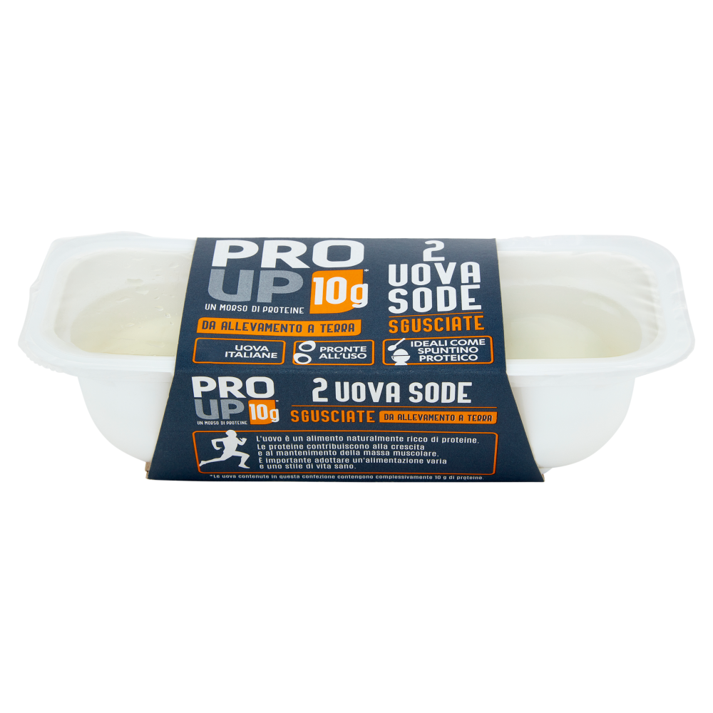 Pro Up 10g 2 Uova Sode Sgusciate da Allevamento a Terra 80 g