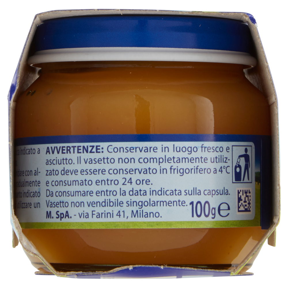 Mellin Mela Albicocca 100% Naturale Omogeneizzato 2 x 100 g