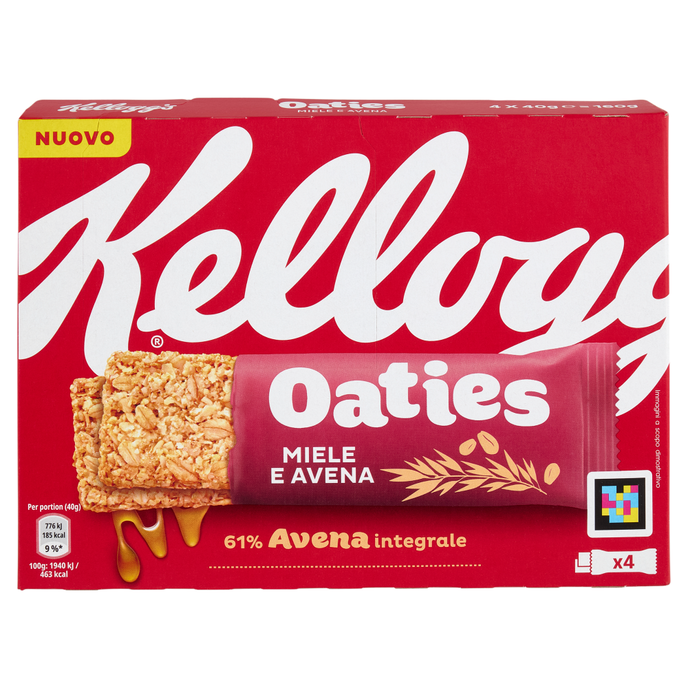 Kellogg's Oaties Miele e Avena 4 x 40 g