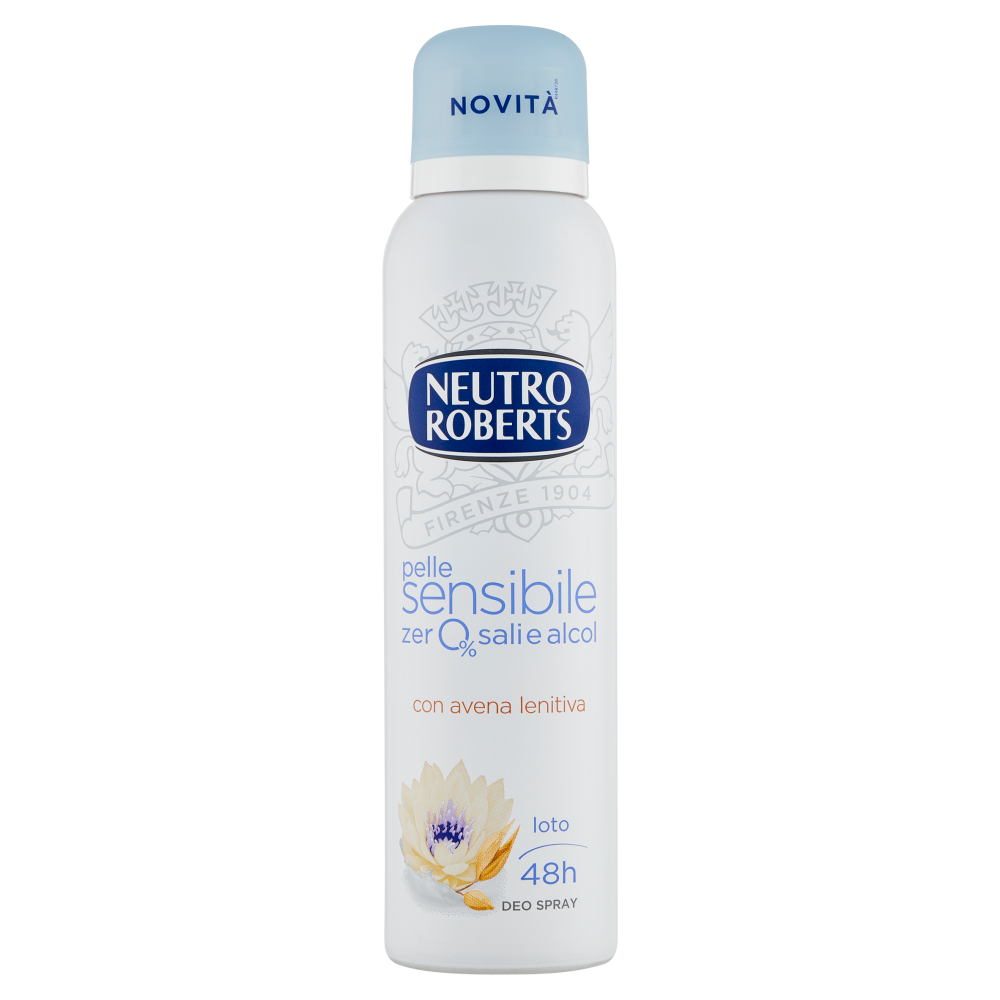 Neutro Roberts pelle sensibile zero% sali e alcol loto Deo Spray 150 ml