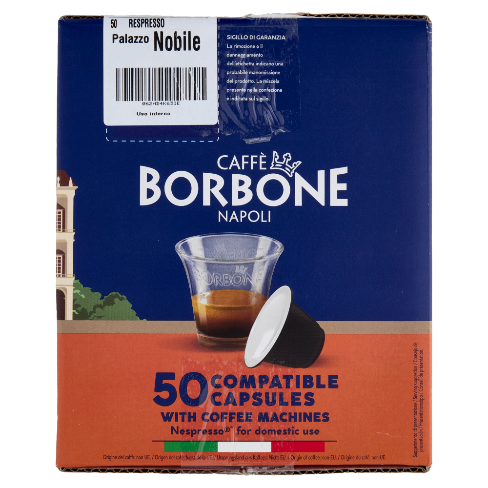 Caff&egrave; Borbone Miscela Nobile Capsule Compatibili Nespresso* ad uso domestico 50 x 5 g